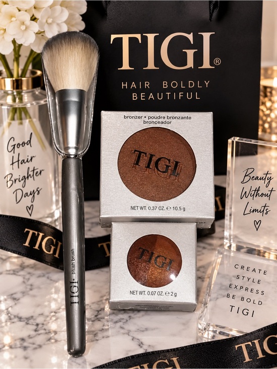 TIGI Other - ✨ NIB TIGI Cosmetics 3-Piece Makeup Bundle – Bronzer, Glow Blush & Brush